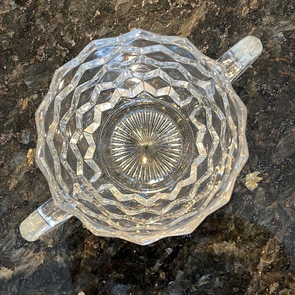 Vintage Crystal Creamer and Sugar Set - Picture 4 of 15